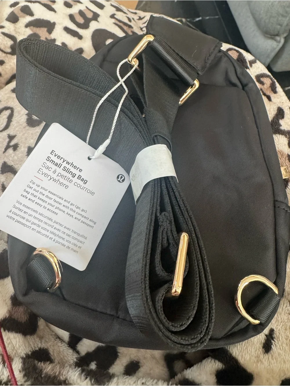 lululemon athletica Black Mini Backpack with Gold Accents - Picture 2 of 2